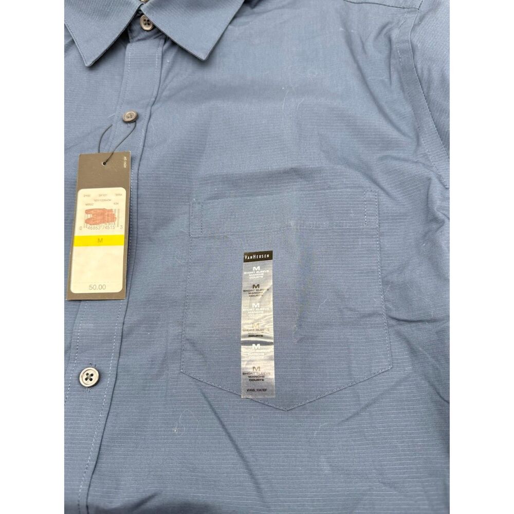 VanHeusen Classic Fit Blue M 15.15 1/5 - Picture 8 of 9